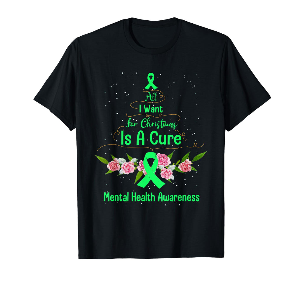 All I Want Is Cure Mental Health T-Shirt - Custom Art Print Men Women - T-Shirt, Sweatshirt, Hoodie