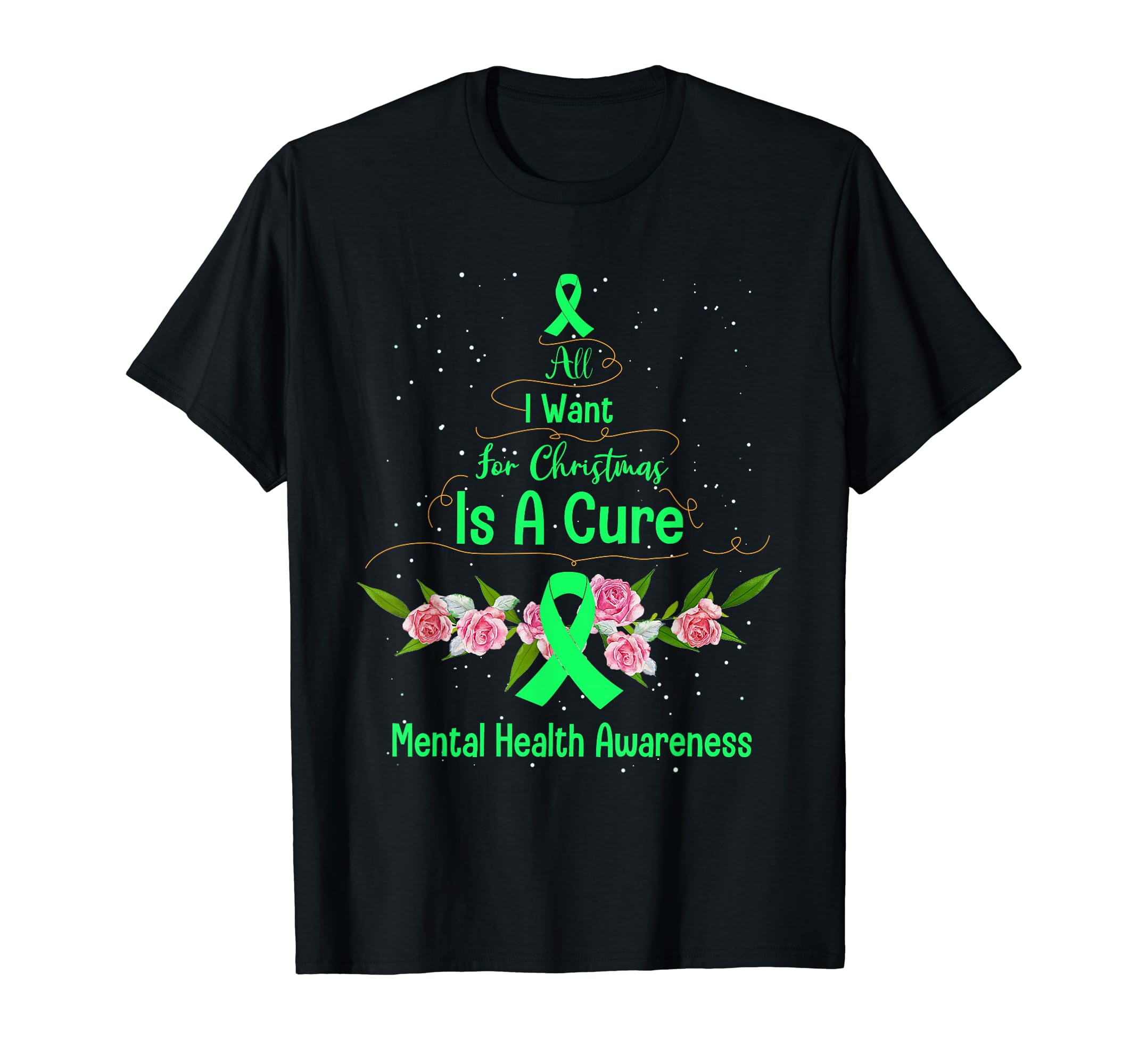 All I Want Is Cure Mental Health T-Shirt - Custom Art Print Men Women - T-Shirt, Sweatshirt, Hoodie