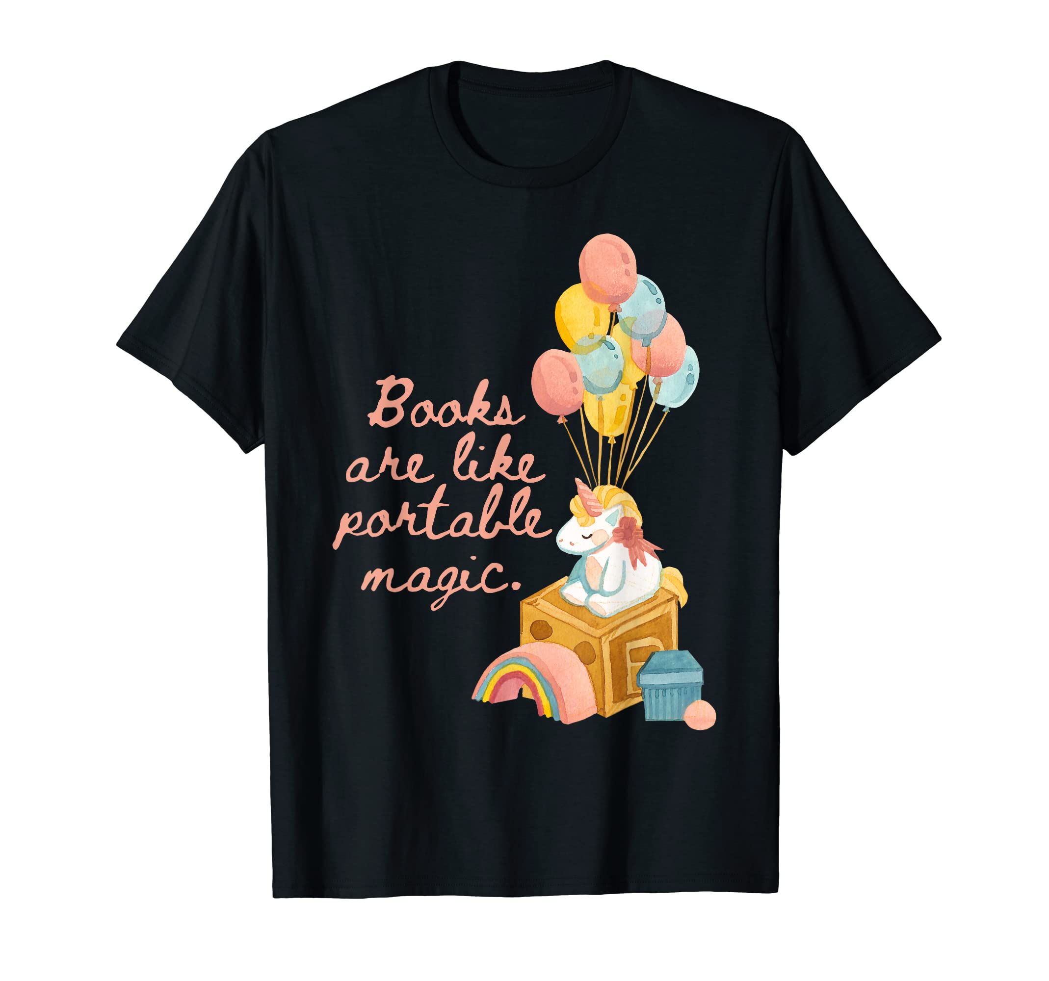 World Book Day Unicorn Balloon T-Shirt - Novelty Apparel Unisex - T-Shirt, Sweatshirt, Hoodie