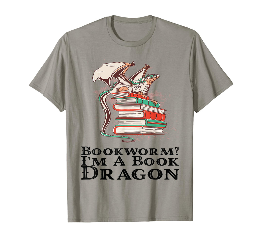 Bookworm Books Reading Dragon Reading T-Shirt - Custom Art Print Unisex - T-Shirt, Sweatshirt, Hoodie