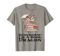 Bookworm Books Reading Dragon Reading T-Shirt - Custom Art Print Unisex - T-Shirt, Sweatshirt, Hoodie