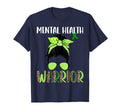 Mental Health Warrior Messy Bun T-Shirt - Aesthetic Graphic for Adults - T-Shirt, Sweatshirt, Hoodie