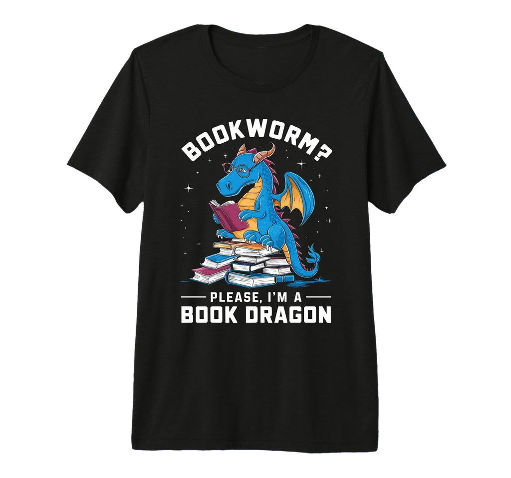 Bookworm Please Im Book Dragon Tri Blend T-Shirt - Graphic Print for Adults - T-Shirt, Sweatshirt, Hoodie