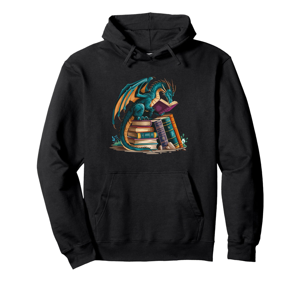 Reading Dragon Shirts Magical Book T-Shirt - Fun Novelty Design Unisex - T-Shirt, Sweatshirt, Hoodie