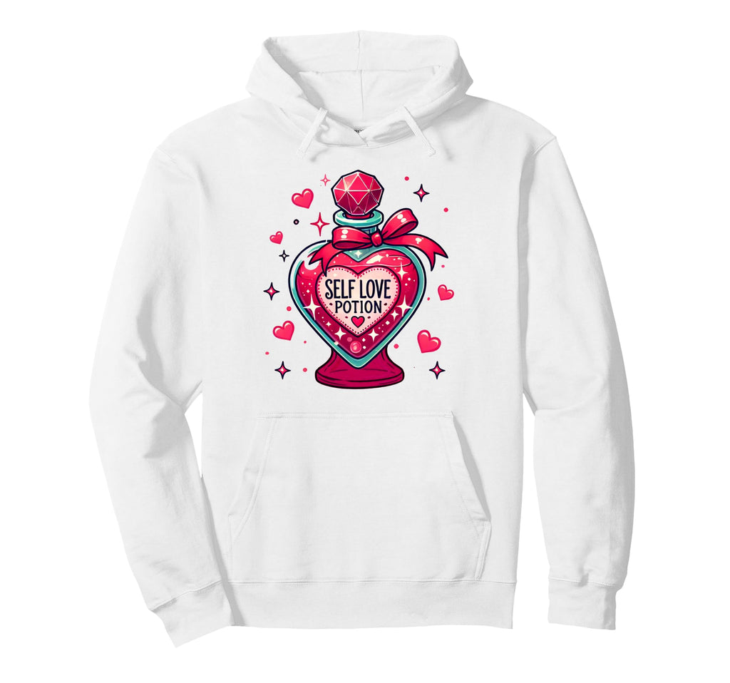 Valentines Self Care Positive Vibes Hoodie - Trendy Graphic Men Women - T-Shirt, Sweatshirt, Hoodie