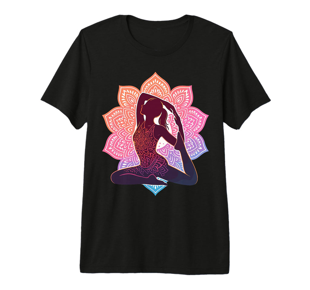 Yoga Mandala Meditation Pose T-Shirt - Aesthetic Graphic for Adults - T-Shirt, Sweatshirt, Hoodie