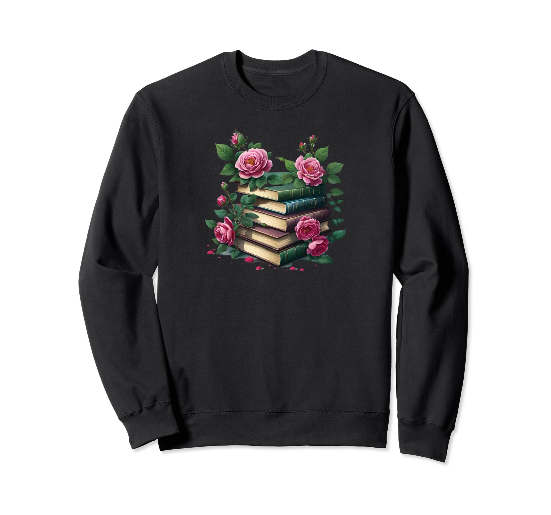 Book Worm Book Stack Reading Sweatshirt - Fun Novelty Design for Adults - T-Shirt, Sweatshirt, Hoodie