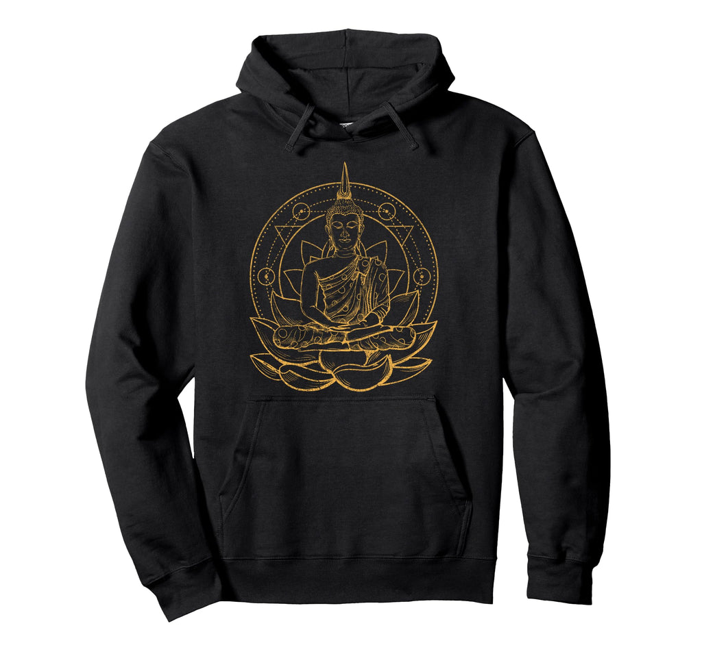 Buddha Yoga Lotus Pose Mandala Meditation Hoodie - Minimalist Print Unisex - T-Shirt, Sweatshirt, Hoodie
