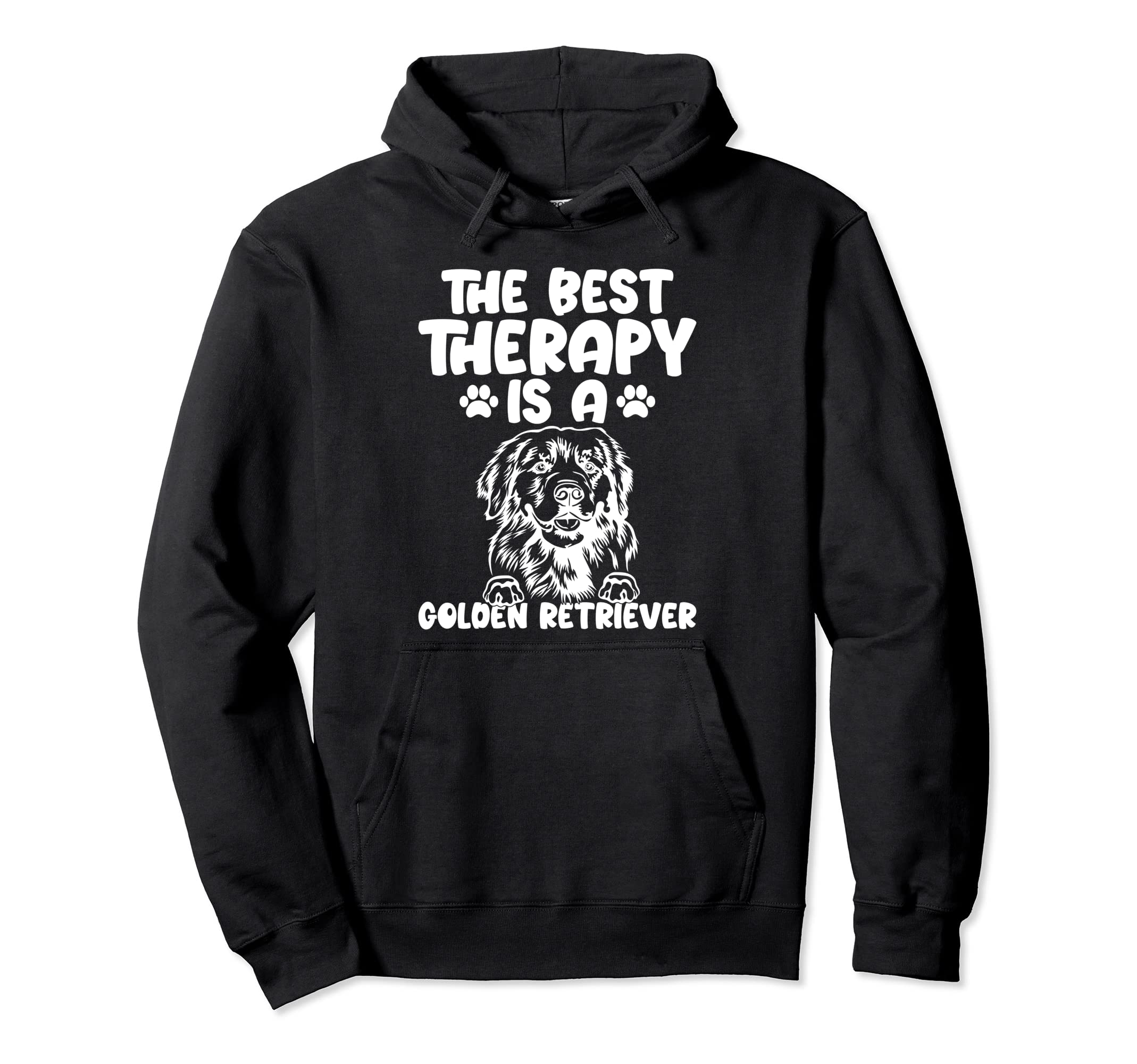 Best Therapy Is Golden Retriever Hoodie - Novelty Apparel for Adults - T-Shirt, Sweatshirt, Hoodie
