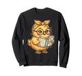 Chick Reading Book Kawaii Bookworm Sweatshirt - Unique Graphic Unisex - T-Shirt, Sweatshirt, Hoodie