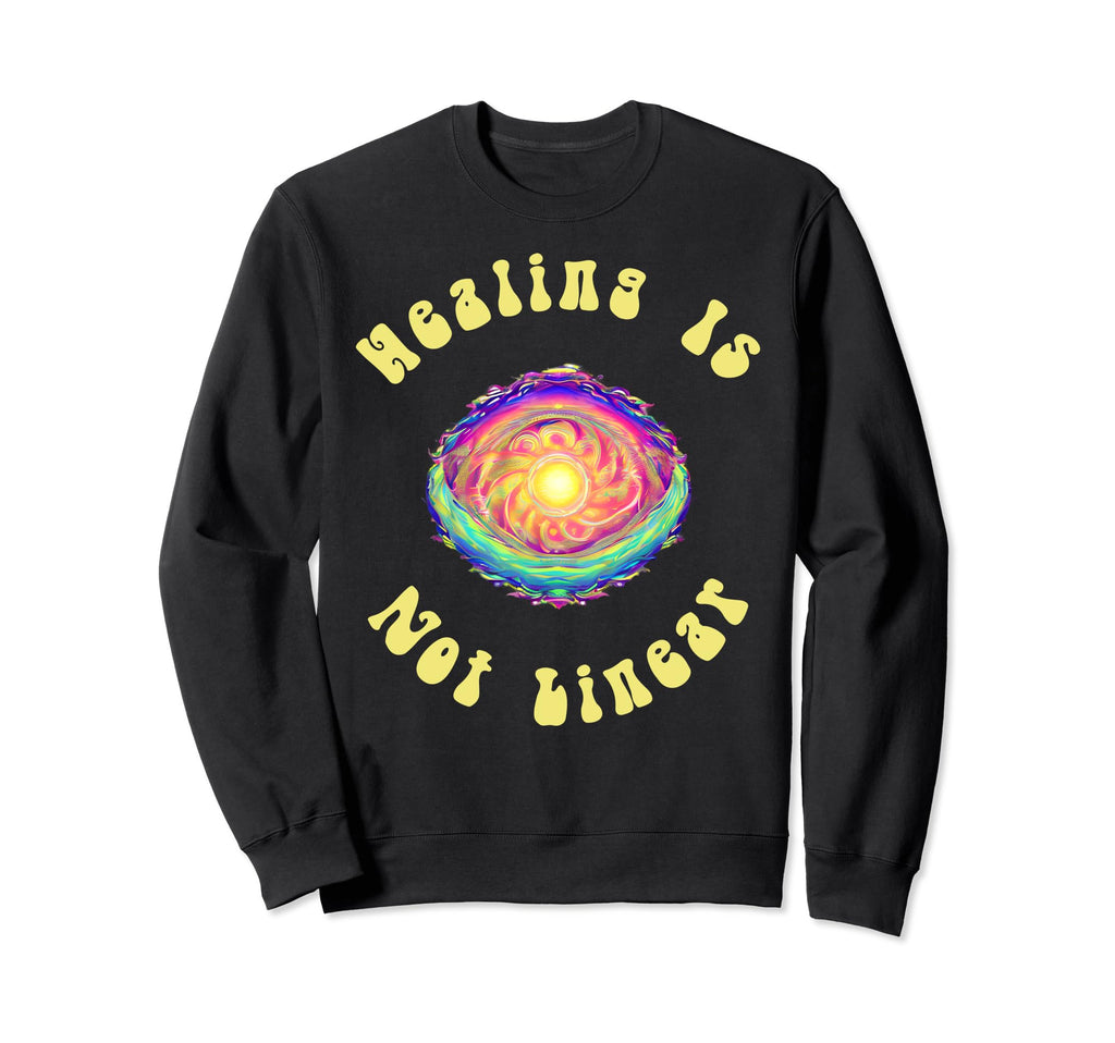 Healing Is Not Linear Mental Sweatshirt - Aesthetic Graphic Men Women - T-Shirt, Sweatshirt, Hoodie