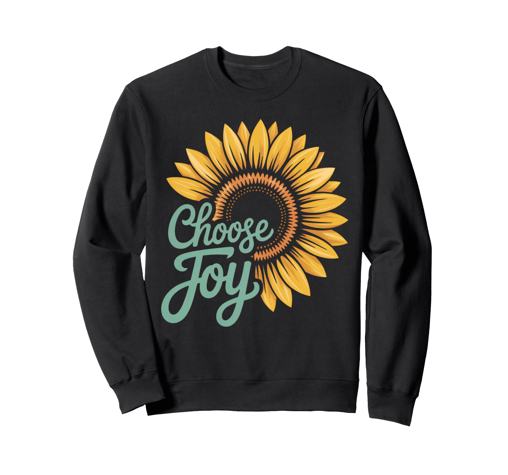 Choose Joy Minimalist Sunflower Sweatshirt - Unique Graphic Men Women - T-Shirt, Sweatshirt, Hoodie