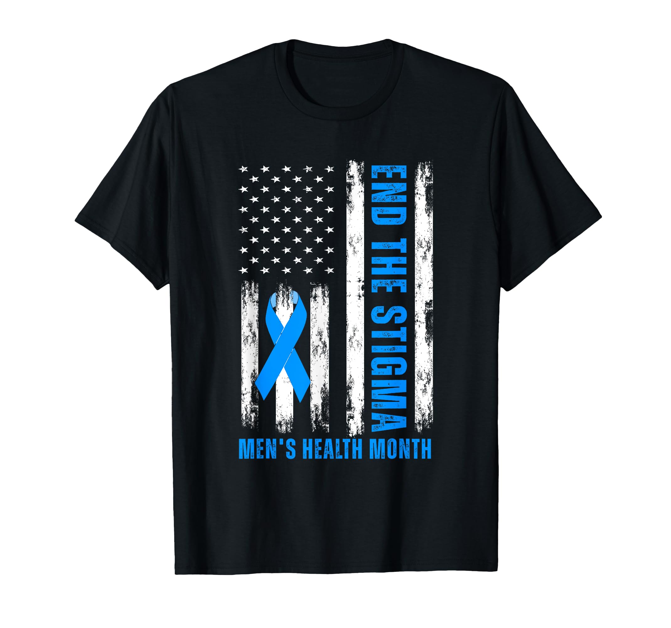 End Stigma Usa Flag Mens Health T-Shirt - Casual Everyday Wear Men Women - T-Shirt, Sweatshirt, Hoodie