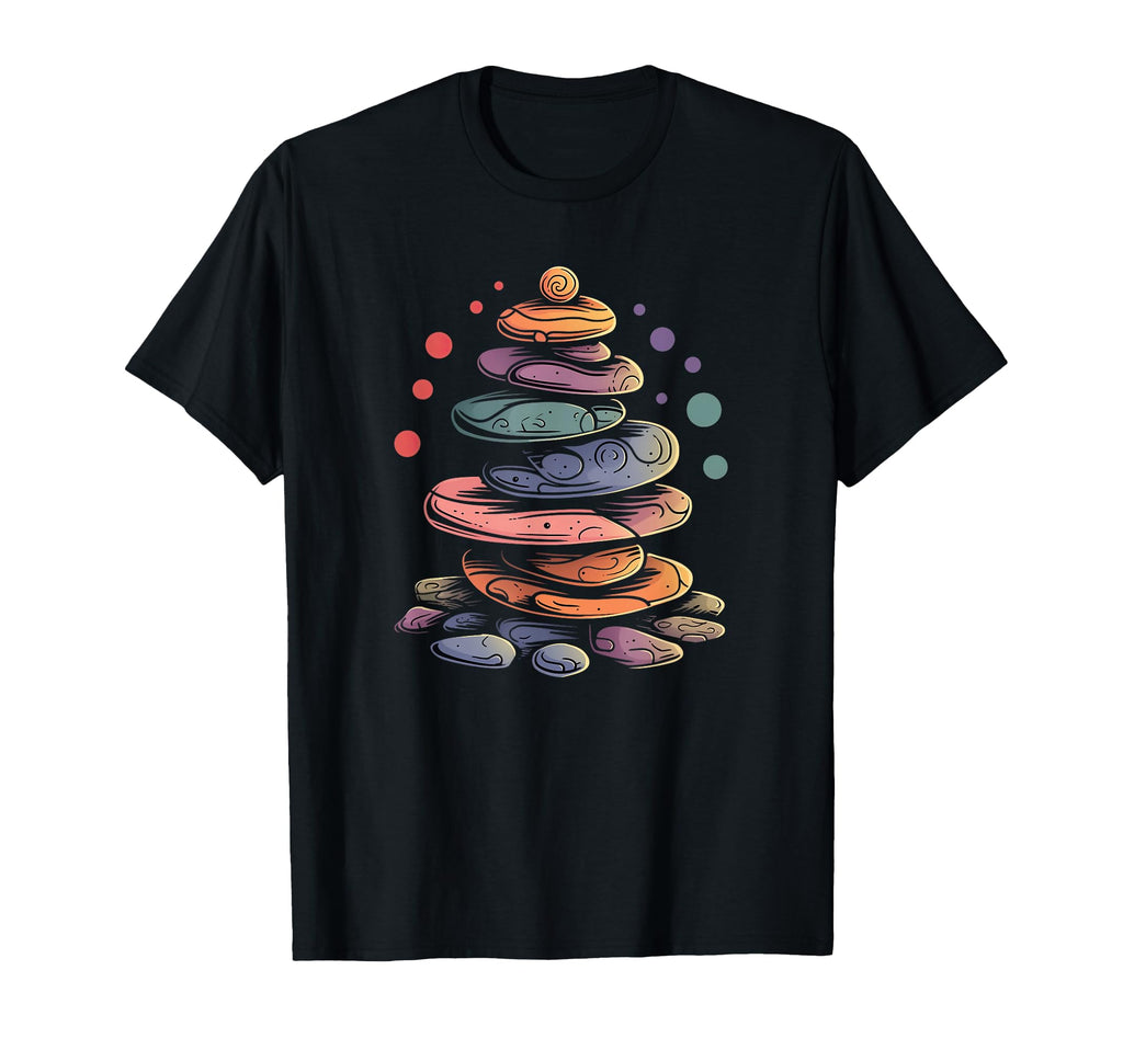 Zen Balancing Stones Art Mindfulness T-Shirt - Streetwear Style for Adults - T-Shirt, Sweatshirt, Hoodie