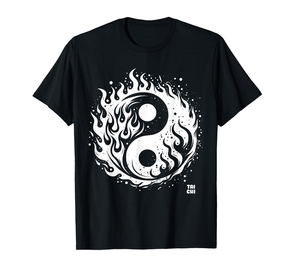 Ying Yang Tai Chi Fire Balance T-Shirt - Casual Everyday Wear Men Women - T-Shirt, Sweatshirt, Hoodie