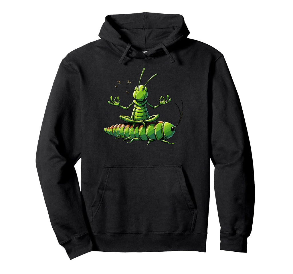 Meditation Grasshopper Yoga Pose Hoodie - Aesthetic Graphic Unisex - T-Shirt, Sweatshirt, Hoodie