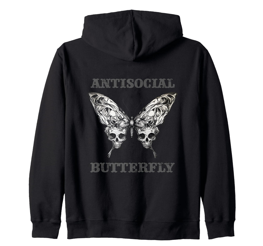 Antisocial Butterfly Gift Sweatshirt - Fun Novelty Design Men Women - T-Shirt, Sweatshirt, Hoodie