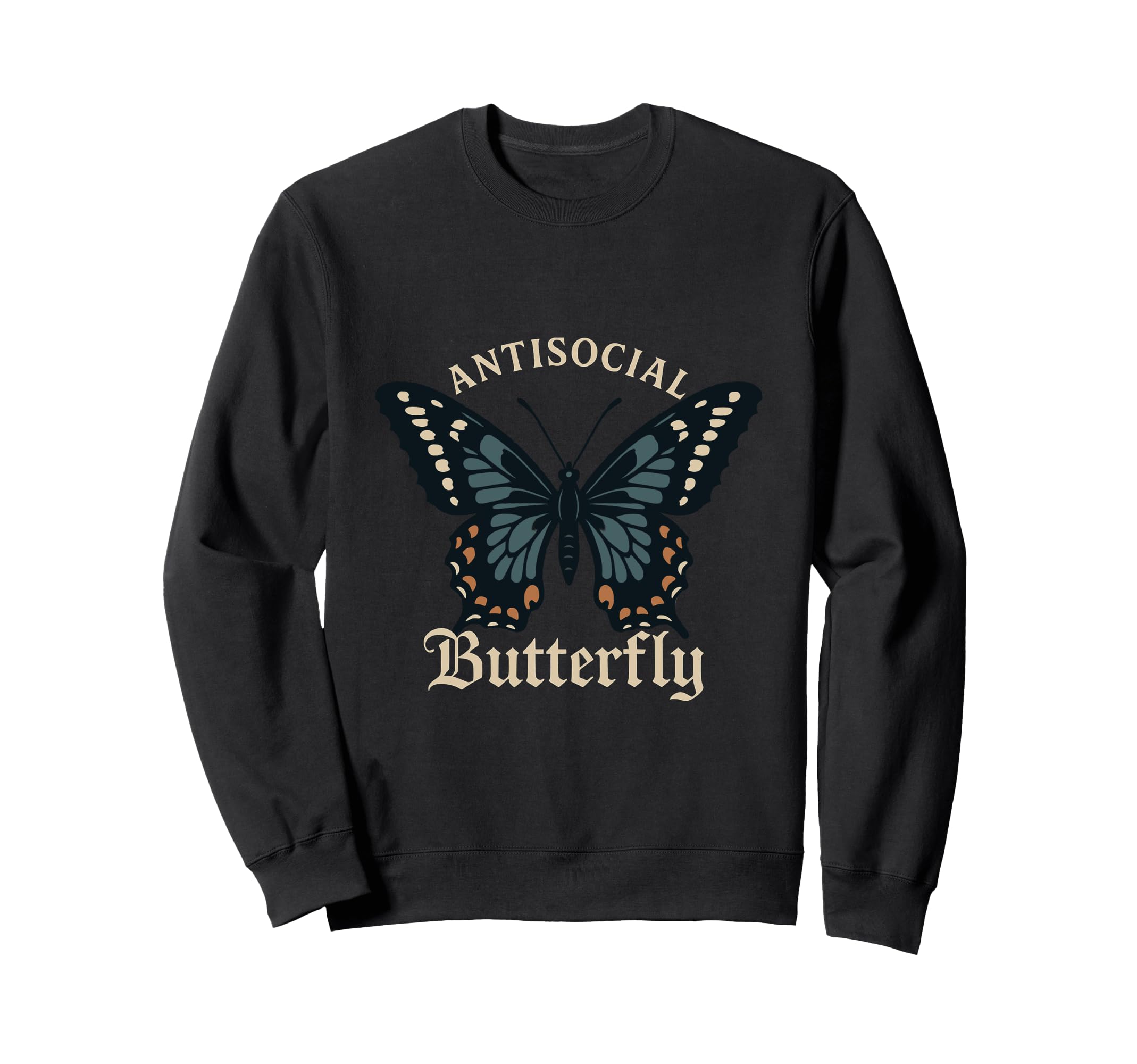 Antisocial Butterfly Fairycore Sweatshirt - Novelty Apparel Unisex - T-Shirt, Sweatshirt, Hoodie