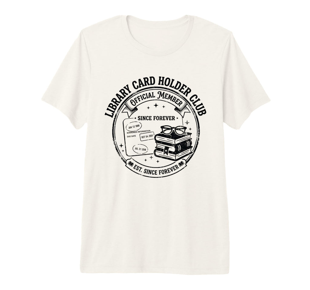 Book Lover Library Reading Card Club T-Shirt - Casual Everyday Wear Unisex - T-Shirt, Sweatshirt, Hoodie