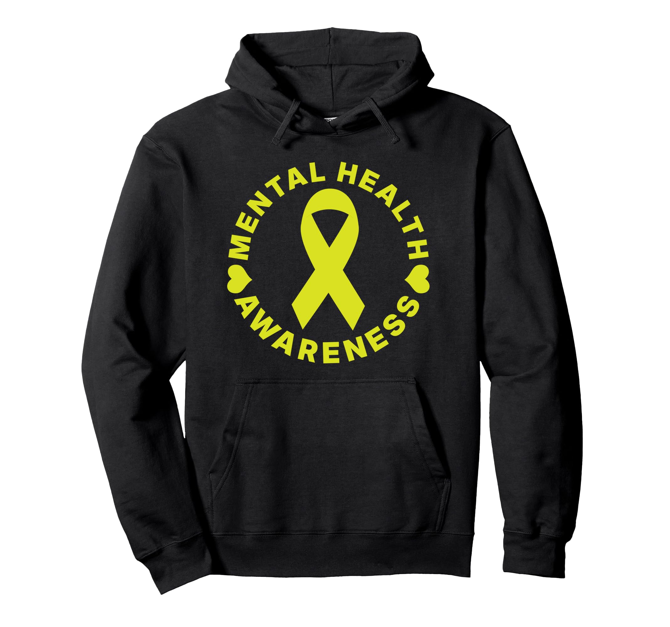 Mental Health Awareness Ribbon Green Hoodie - Custom Art Print Unisex - T-Shirt, Sweatshirt, Hoodie