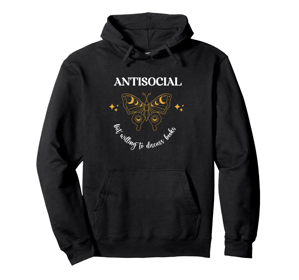 Antisocial Book Club Introvert Hoodie - Trendy Graphic for Adults - T-Shirt, Sweatshirt, Hoodie