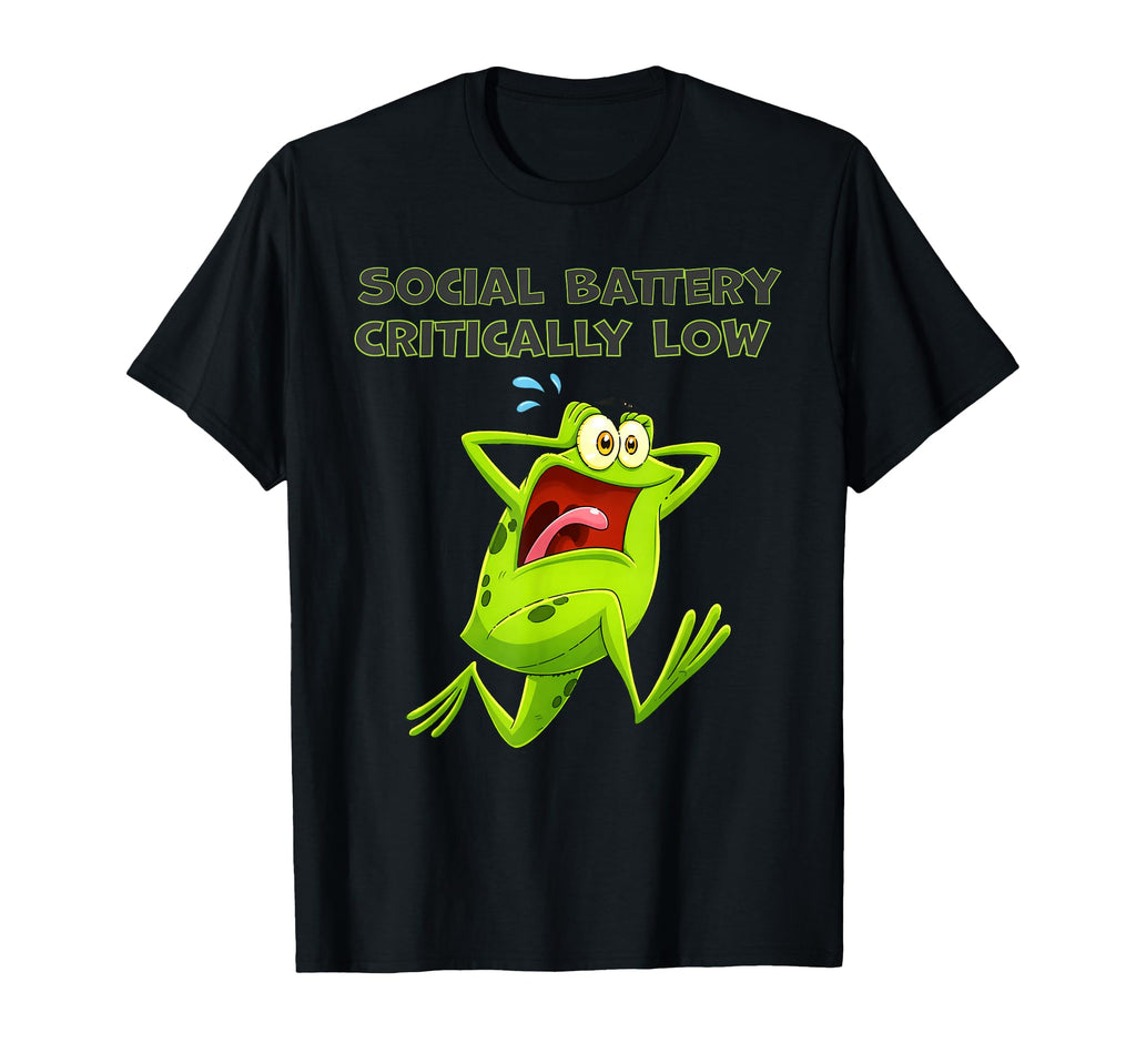 Social Battery Critically Low Funny T-Shirt - Custom Art Print for Adults - T-Shirt, Sweatshirt, Hoodie