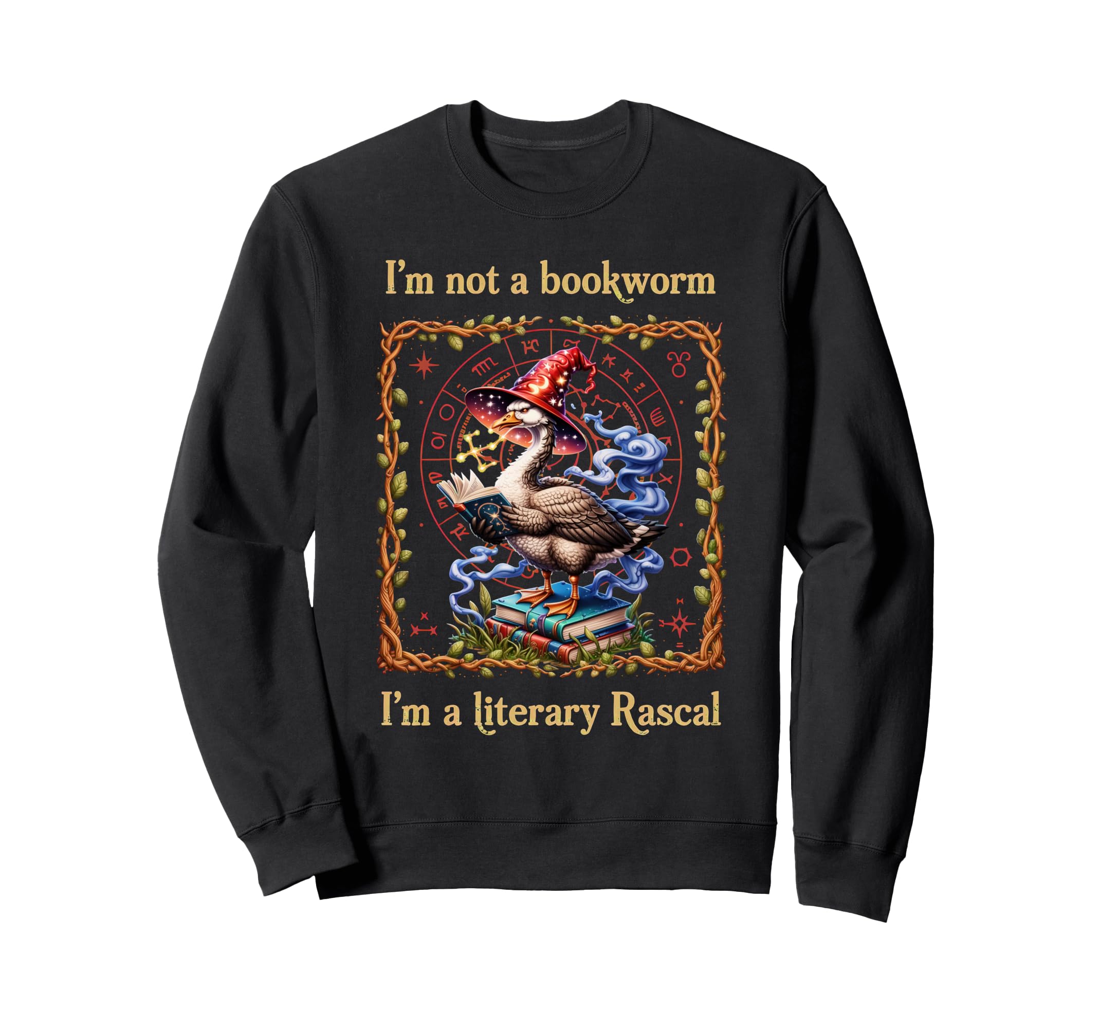 Im Not Bookworm Im Literary Rascal Goose Sweatshirt - Graphic Print Unisex - T-Shirt, Sweatshirt, Hoodie