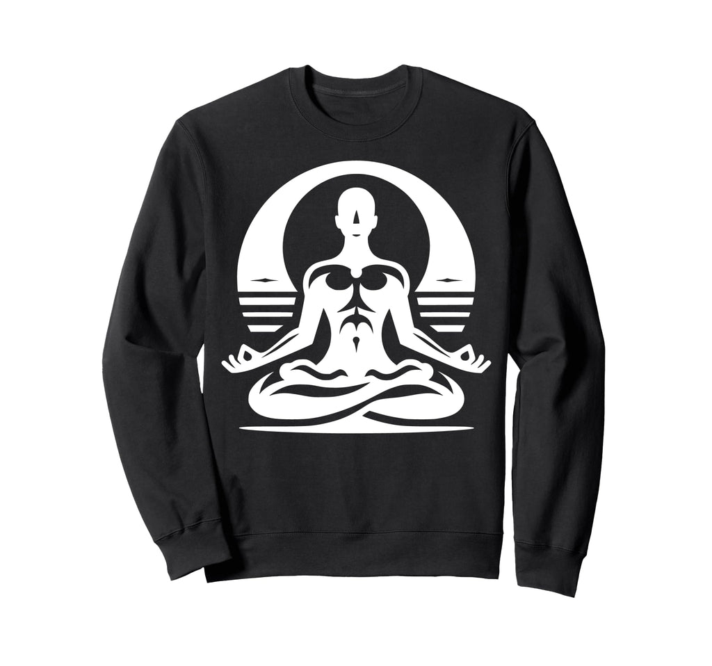 Meditating Figure Colorful Mandala Sweatshirt - Custom Art Print Men Women - T-Shirt, Sweatshirt, Hoodie