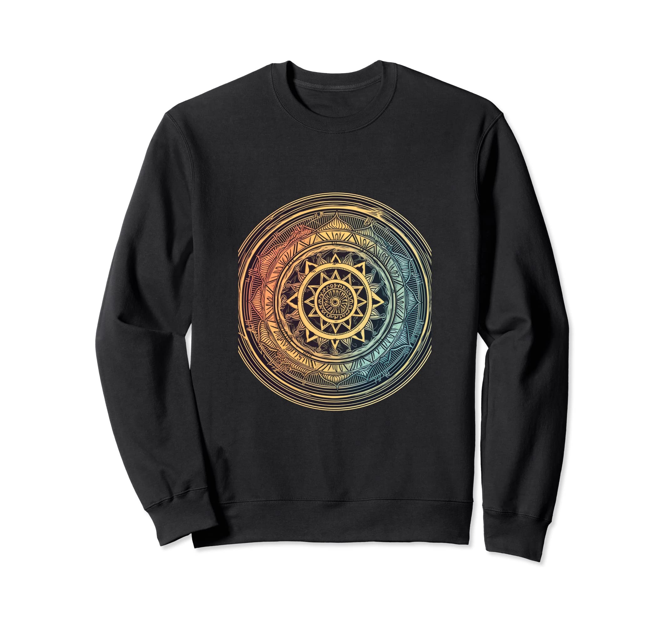 Yoga Chakra Wheel Sanskrit Sweatshirt - Aesthetic Graphic Men Women - T-Shirt, Sweatshirt, Hoodie