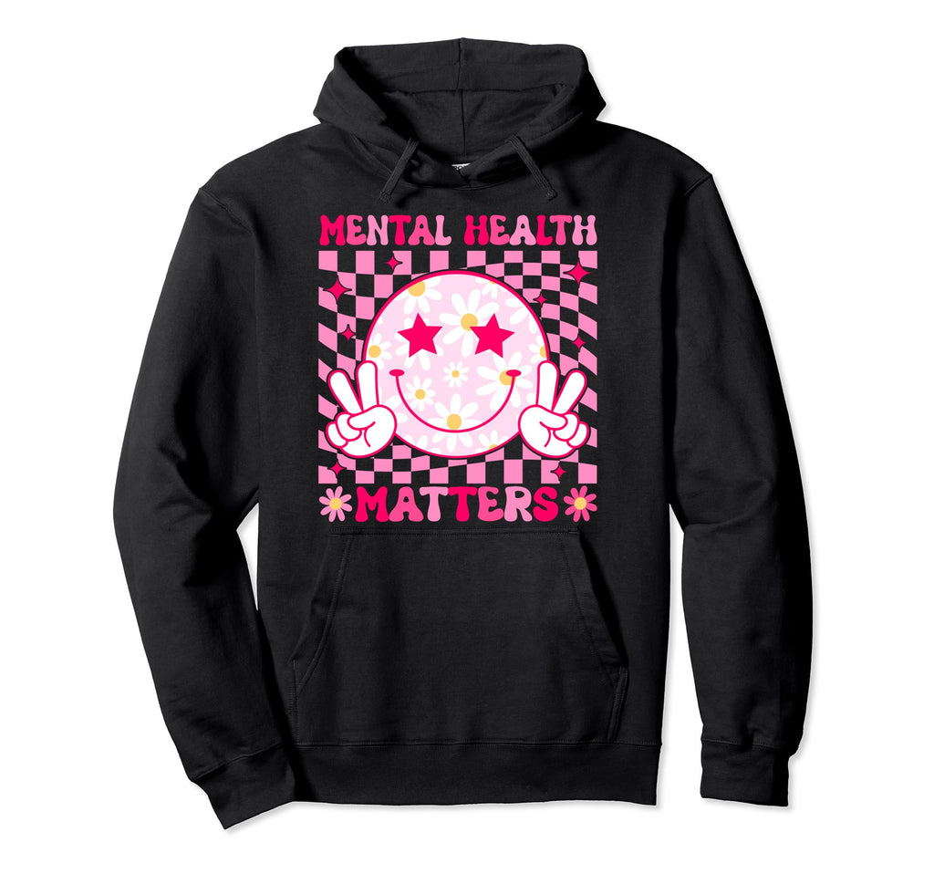 Mental Health Matters End Stigma Brain Hoodie - Minimalist Print Men Women - T-Shirt, Sweatshirt, Hoodie