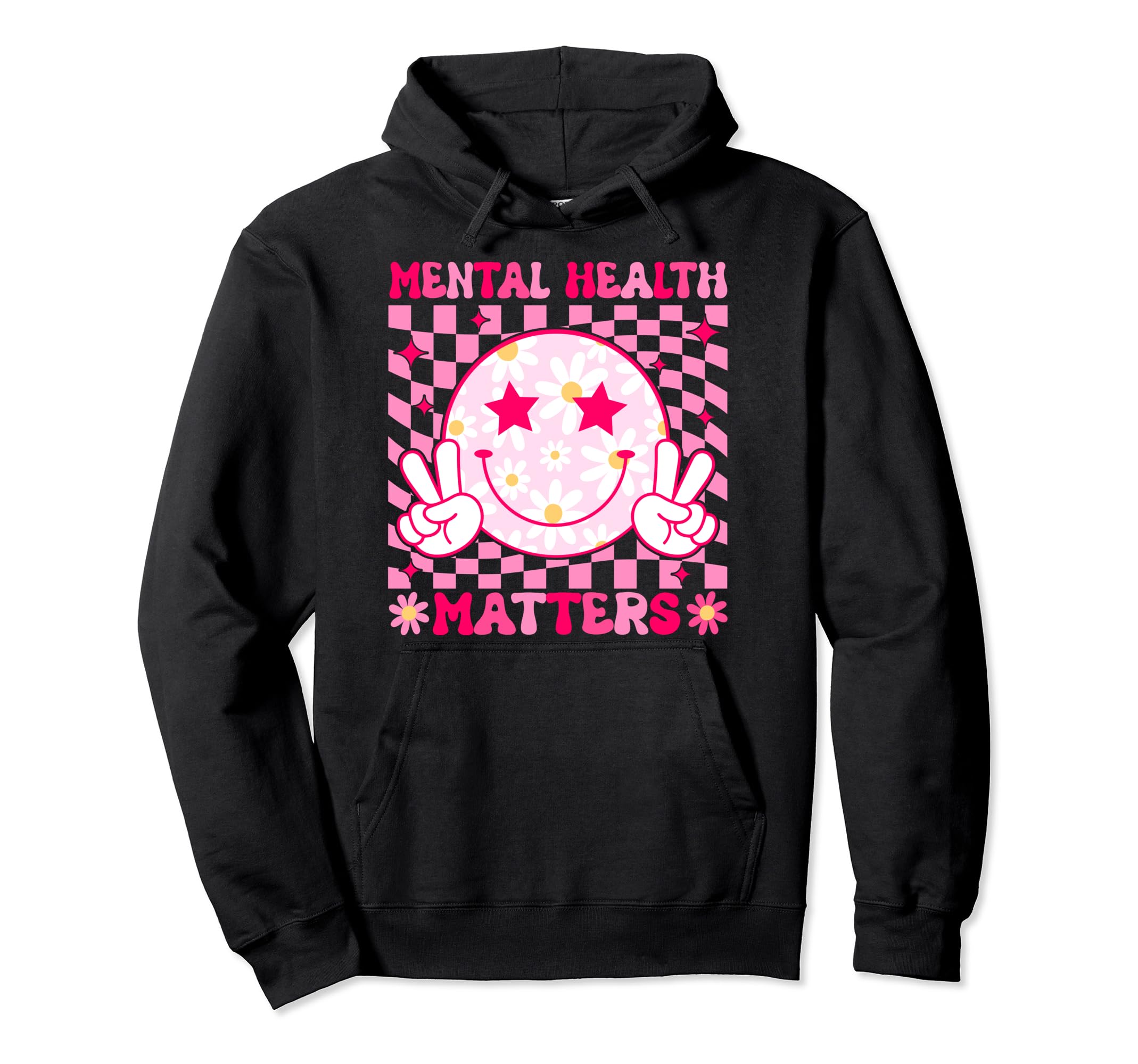 Mental Health Matters End Stigma Brain Hoodie - Minimalist Print Men Women - T-Shirt, Sweatshirt, Hoodie