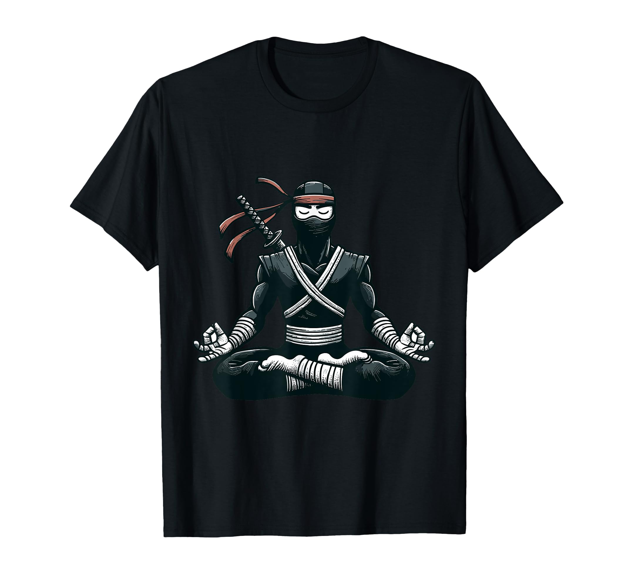 Meditation Ninja Yoga Pose Relaxing T-Shirt - Aesthetic Graphic Men Women - T-Shirt, Sweatshirt, Hoodie