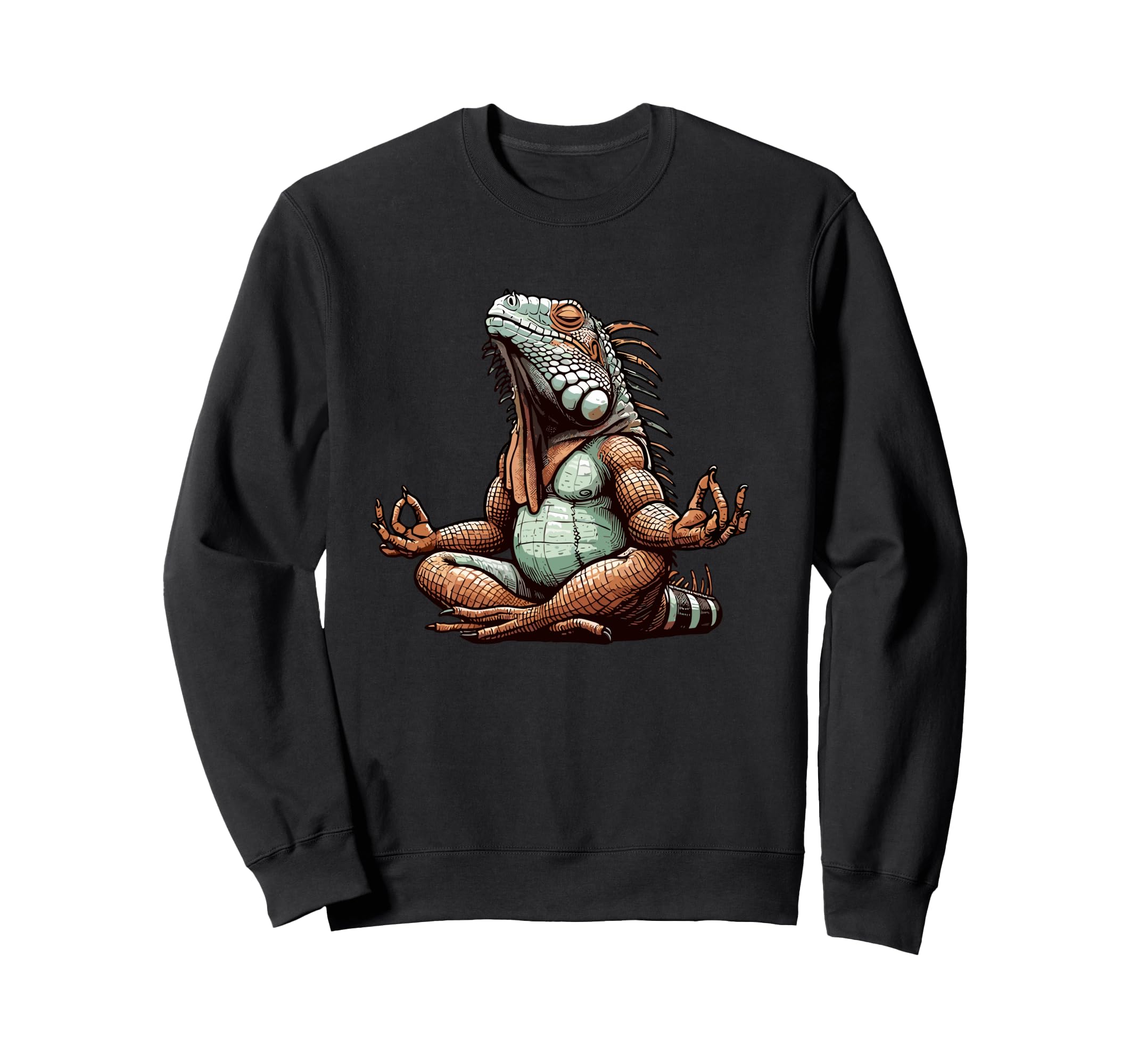 Meditation Iguana Yoga Pose Sweatshirt - Casual Everyday Wear Unisex - T-Shirt, Sweatshirt, Hoodie