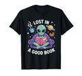 Lost Good Book Alien Reader Relaxed T-Shirt - Minimalist Print Unisex - T-Shirt, Sweatshirt, Hoodie