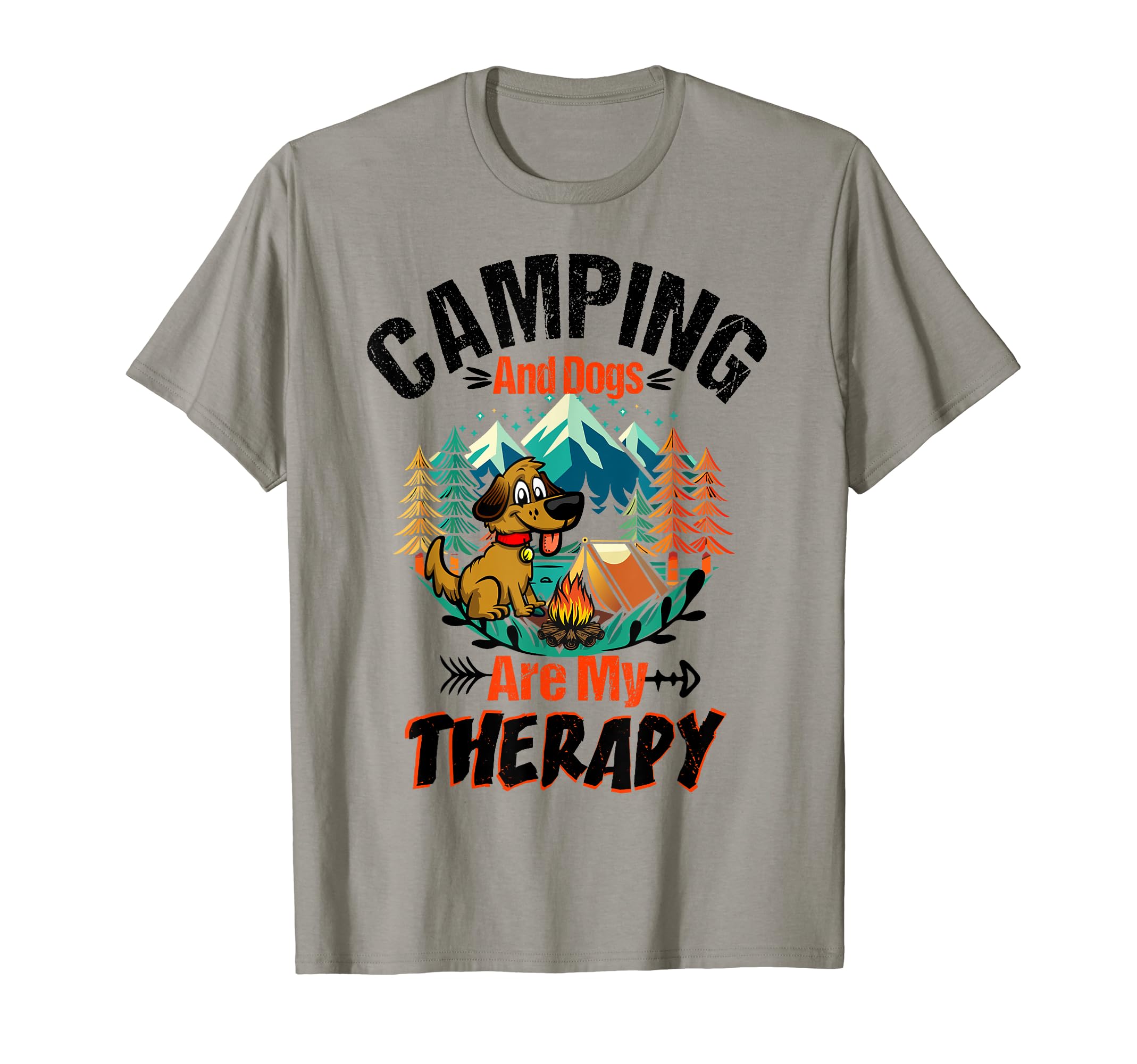 Mountain Funny Camping And Dog T-Shirt - Casual Everyday Wear for Adults - T-Shirt, Sweatshirt, Hoodie