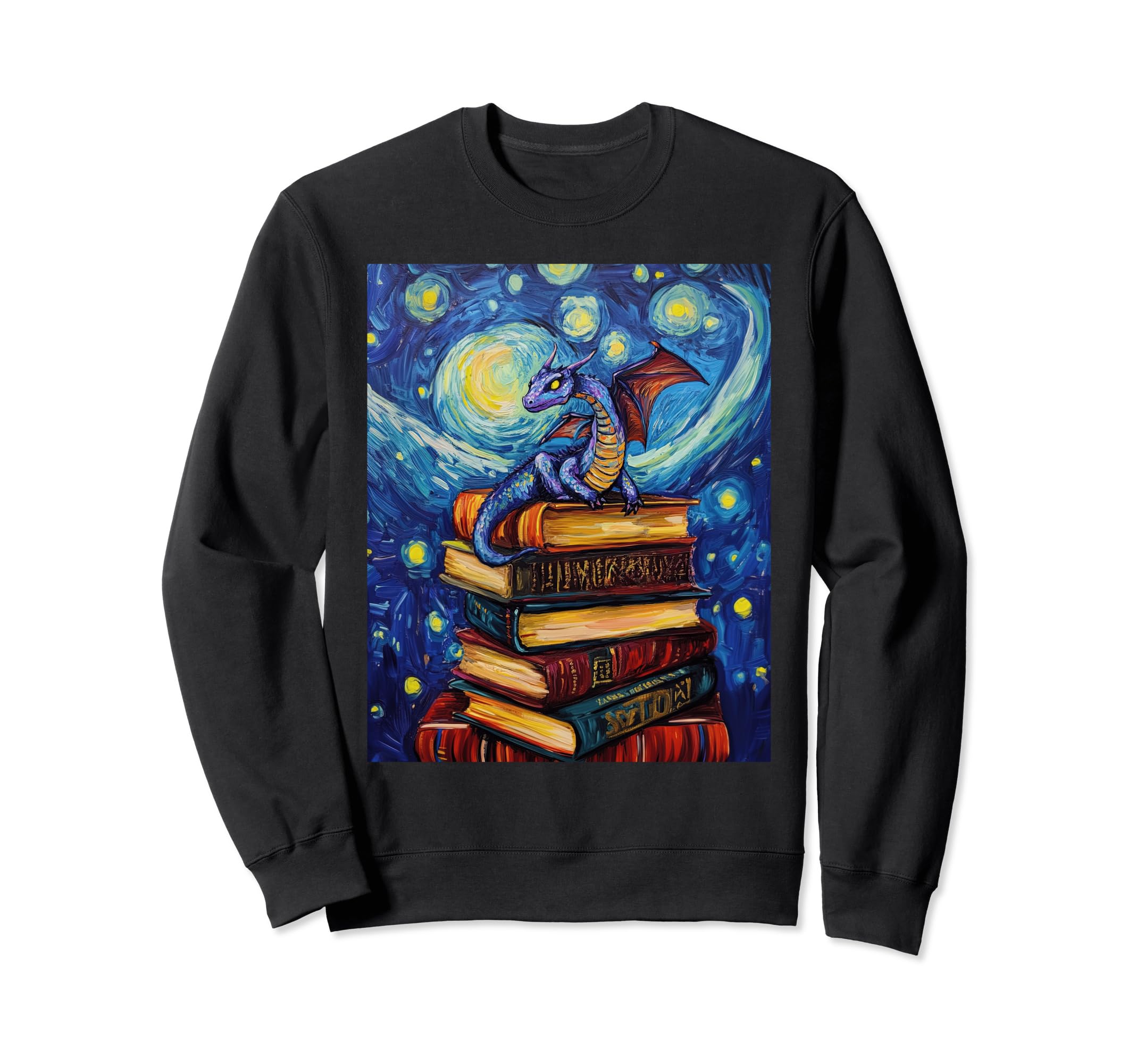 Book Dragon Librarian Book Sweatshirt - Casual Everyday Wear for Adults - T-Shirt, Sweatshirt, Hoodie