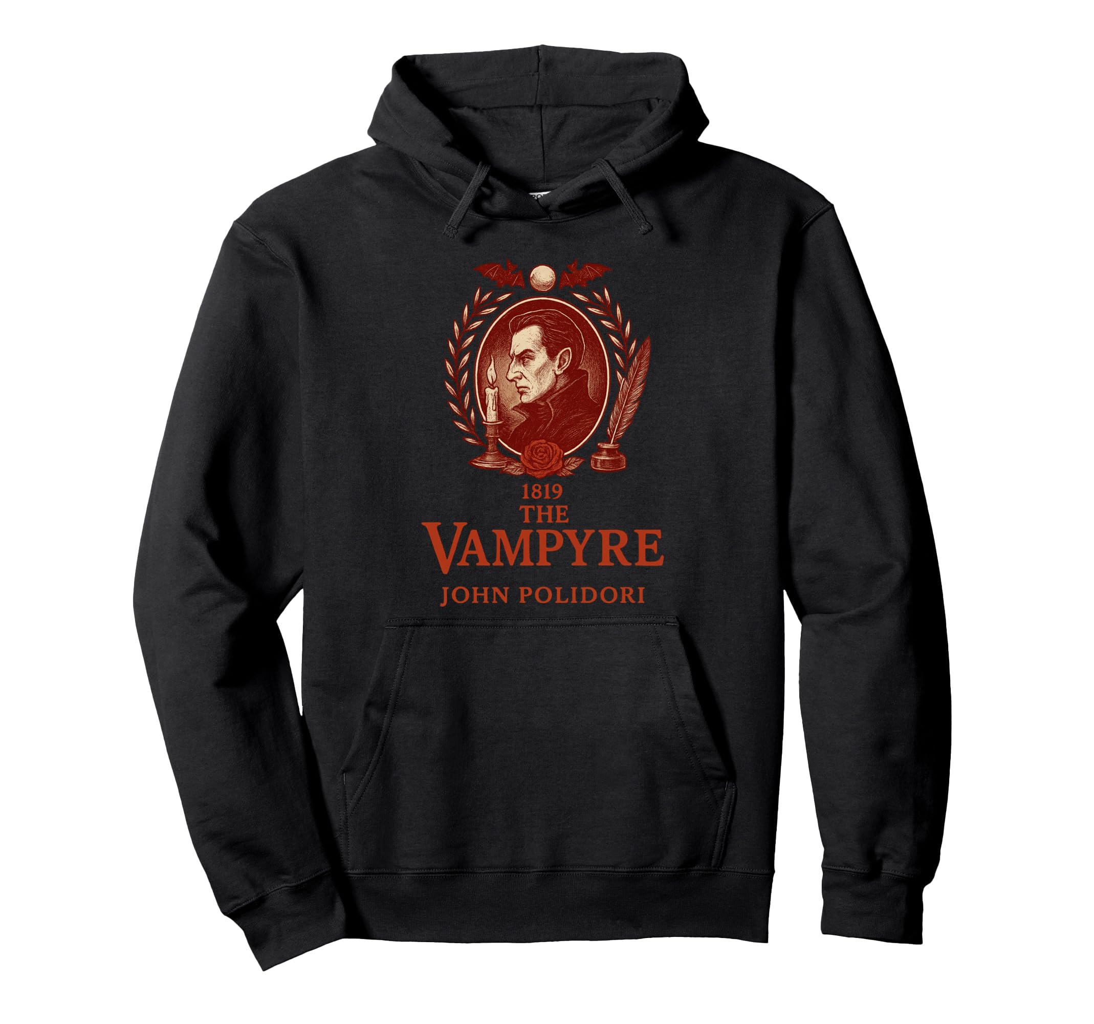 Vampyre John Polidori Gothic Hoodie - Casual Everyday Wear Men Women - T-Shirt, Sweatshirt, Hoodie
