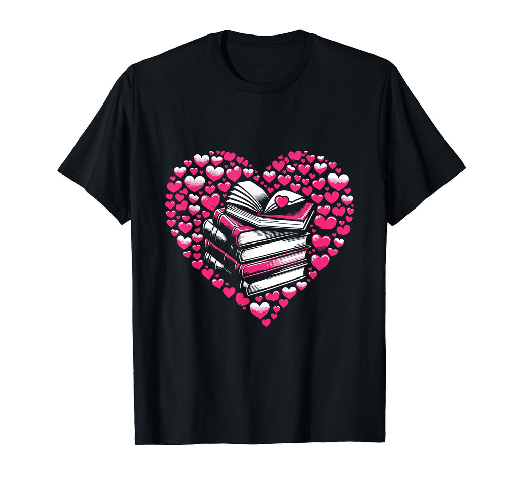 Heart Book Reading Books Bookworm T-Shirt - Novelty Apparel Men Women - T-Shirt, Sweatshirt, Hoodie