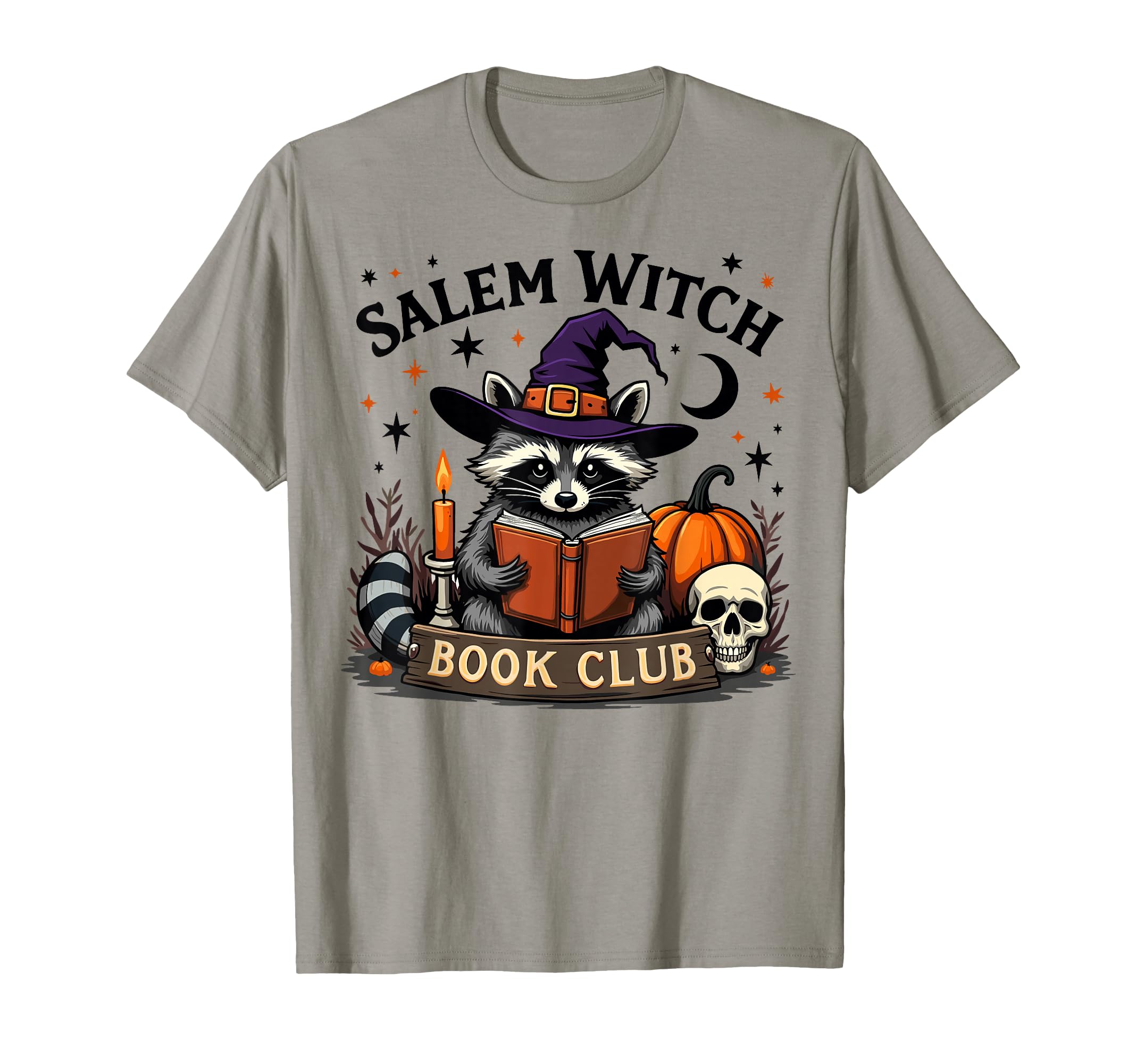 Funny Raccoon Halloween Salem Witch T-Shirt - Trendy Graphic for Adults - T-Shirt, Sweatshirt, Hoodie