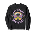 Antisocial Butterfly Groovy T Sweatshirt - Casual Everyday Wear Unisex - T-Shirt, Sweatshirt, Hoodie
