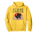 Just One More Chapter Kitten Bookworm Cat Hoodie - Aesthetic Graphic Unisex - T-Shirt, Sweatshirt, Hoodie