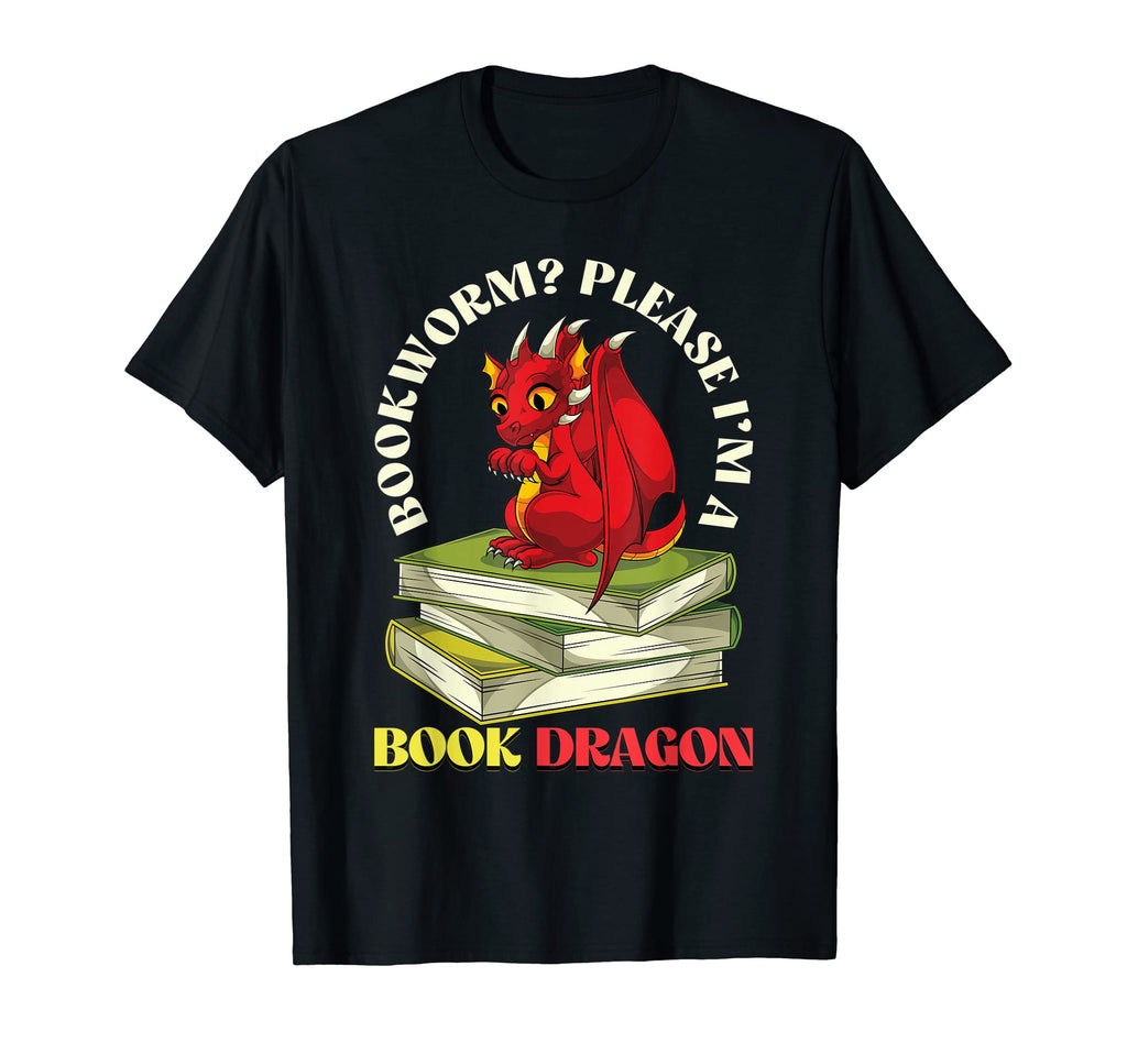 Fantasy Animal Funny Bookworm Please Im T-Shirt - Graphic Print Unisex - T-Shirt, Sweatshirt, Hoodie