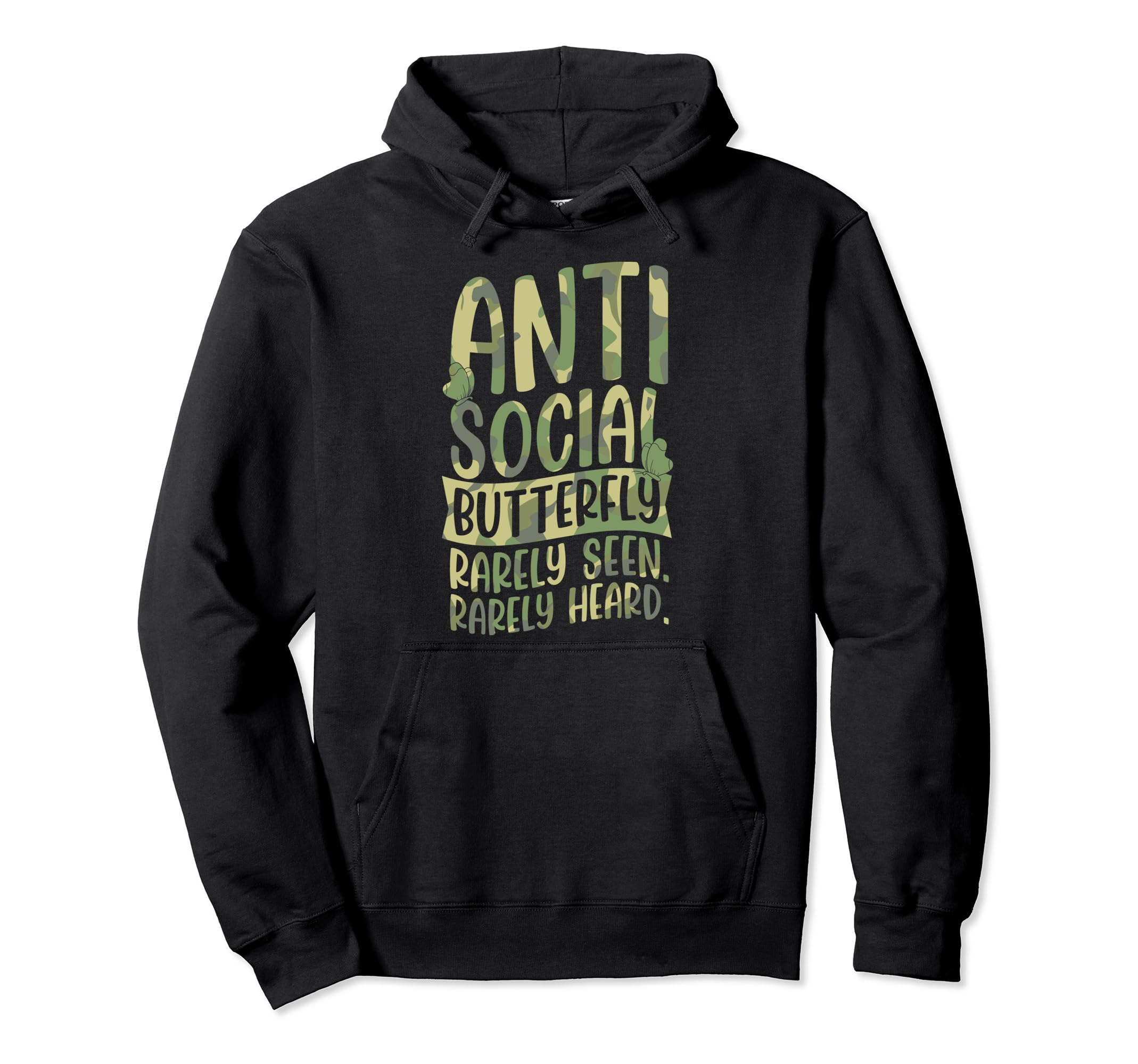 Antisocial Butterfly Rarely Seen Rarely Hoodie - Novelty Apparel Men Women - T-Shirt, Sweatshirt, Hoodie