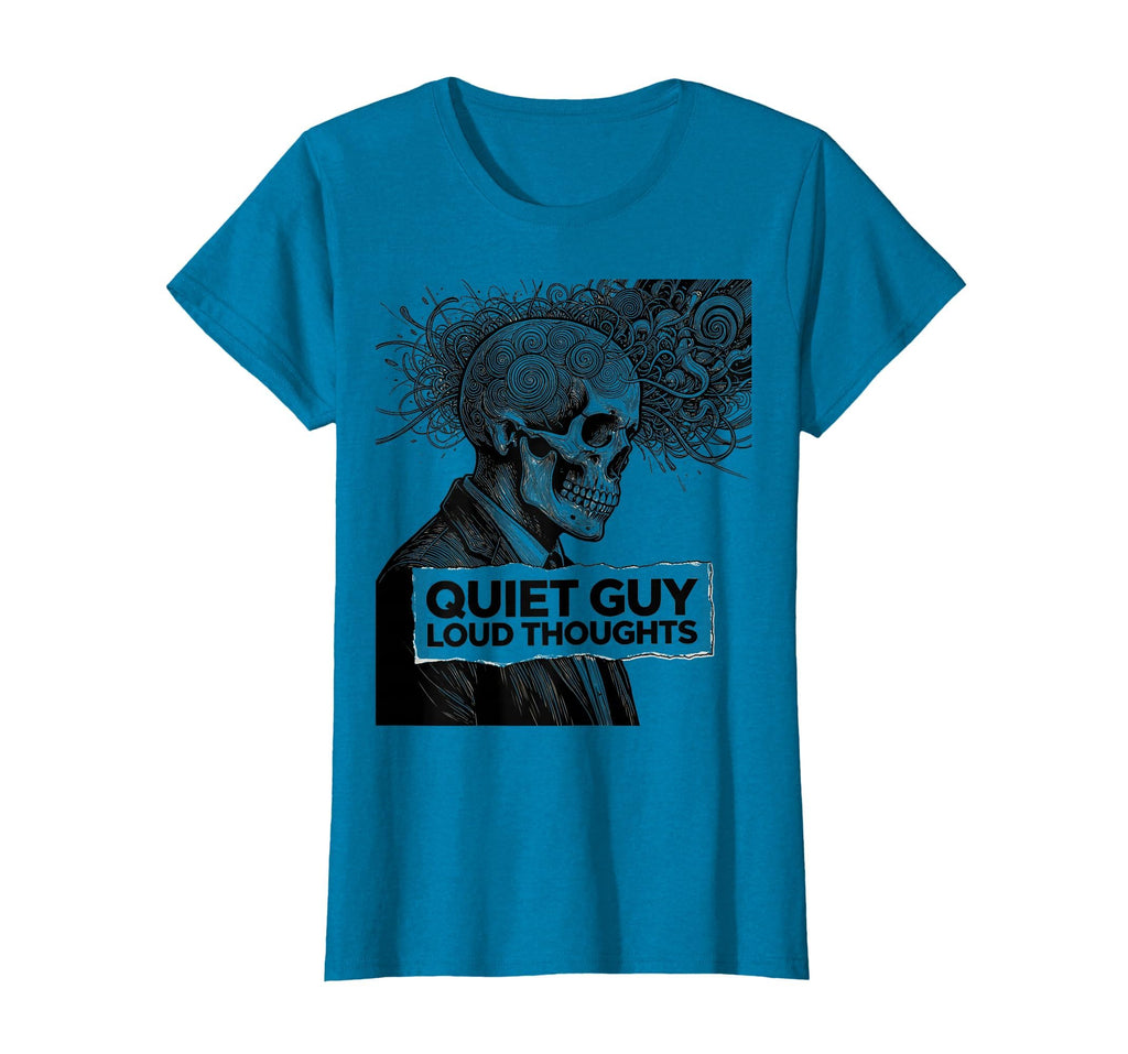 Quiet Guy Loud Thoughts Reflective T-Shirt - Custom Art Print for Adults - T-Shirt, Sweatshirt, Hoodie
