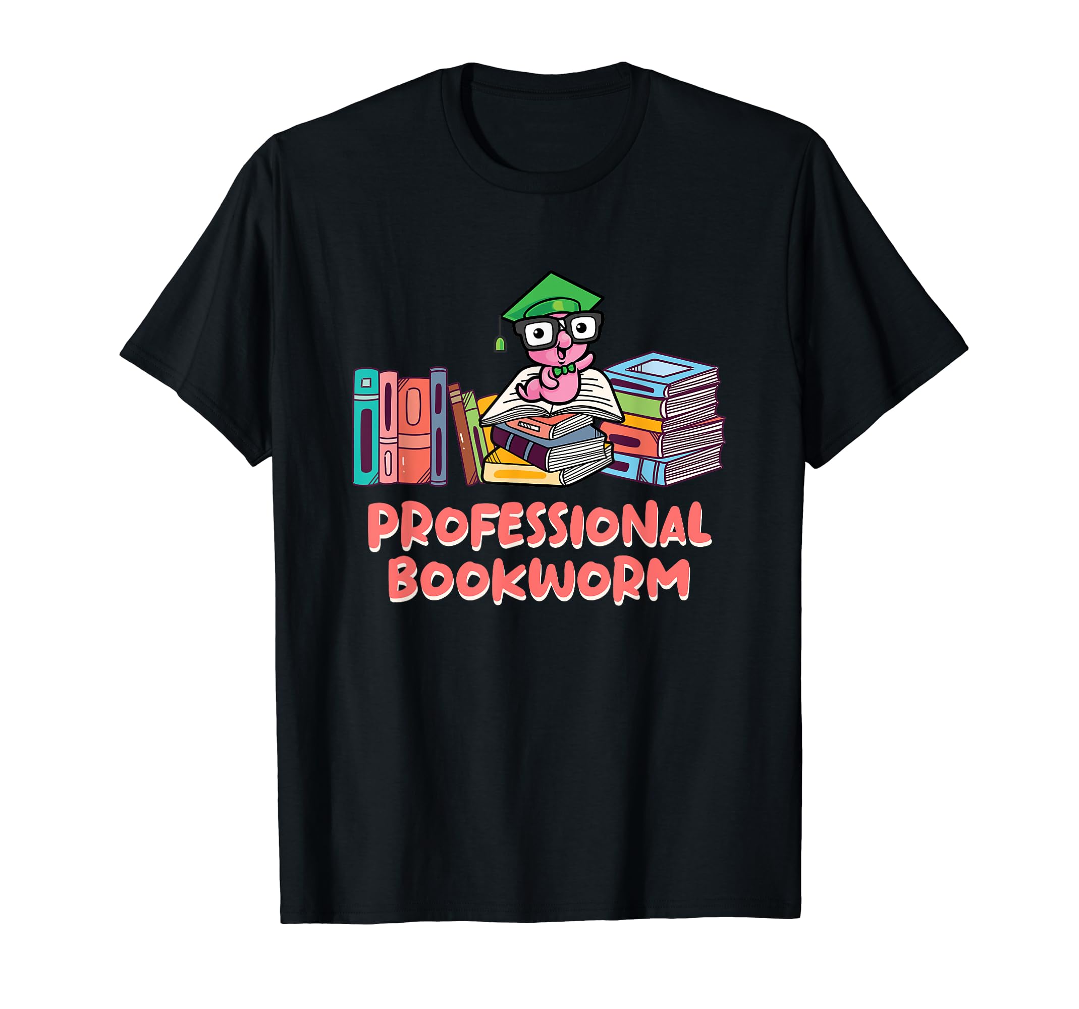 Professional Bookworm Reading Book T-Shirt - Minimalist Print Men Women - T-Shirt, Sweatshirt, Hoodie