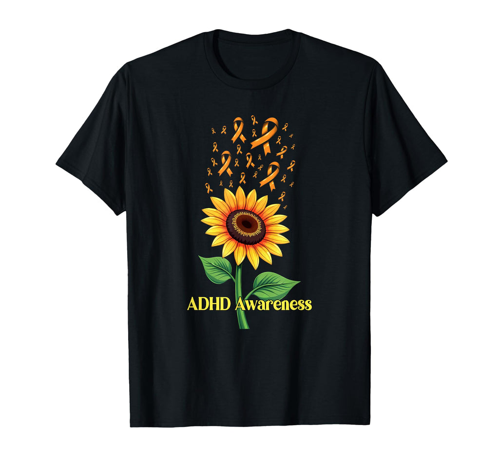 Adhd Awareness Sunflower T-Shirt - Trendy Graphic Unisex - T-Shirt, Sweatshirt, Hoodie