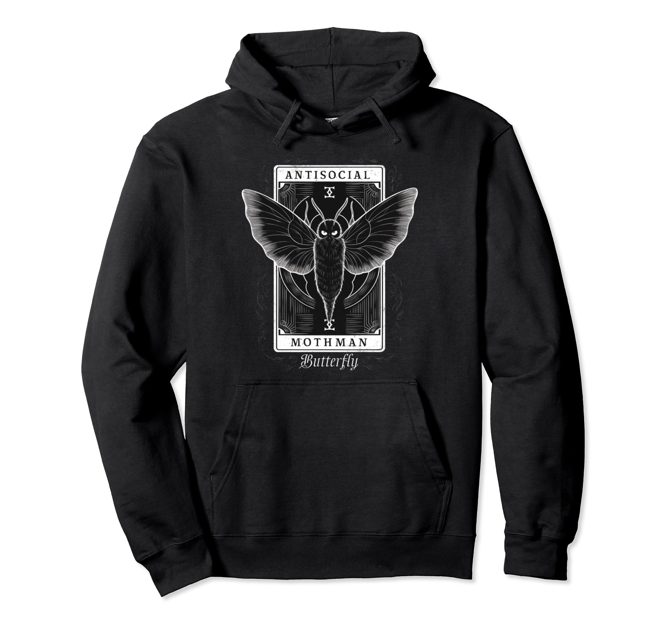 Antisocial Butterfly Fairy Grunge Hoodie - Unique Graphic Men Women - T-Shirt, Sweatshirt, Hoodie