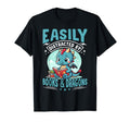 Easily Distracted Books And Dragons T-Shirt - Novelty Apparel Men Women - T-Shirt, Sweatshirt, Hoodie
