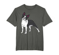 Dog Boston Terrier Puppy Black White T-Shirt - Graphic Print Men Women - T-Shirt, Sweatshirt, Hoodie
