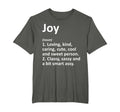 Joy Definition Personalized Name Funny T-Shirt - Aesthetic Graphic Unisex - T-Shirt, Sweatshirt, Hoodie
